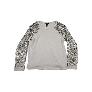 International Concepts INC Sequin Sleeves Women's‎ Size Medium Shirt